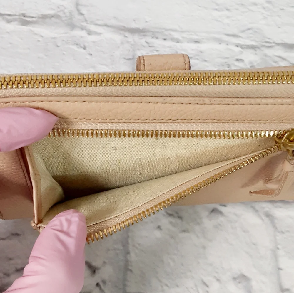 Marc and Graham nude leather zip wallet